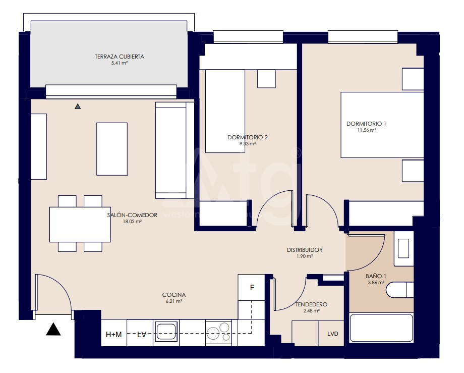 2 bedroom Apartment in San Juan de Alicante - AEH31496 - 1