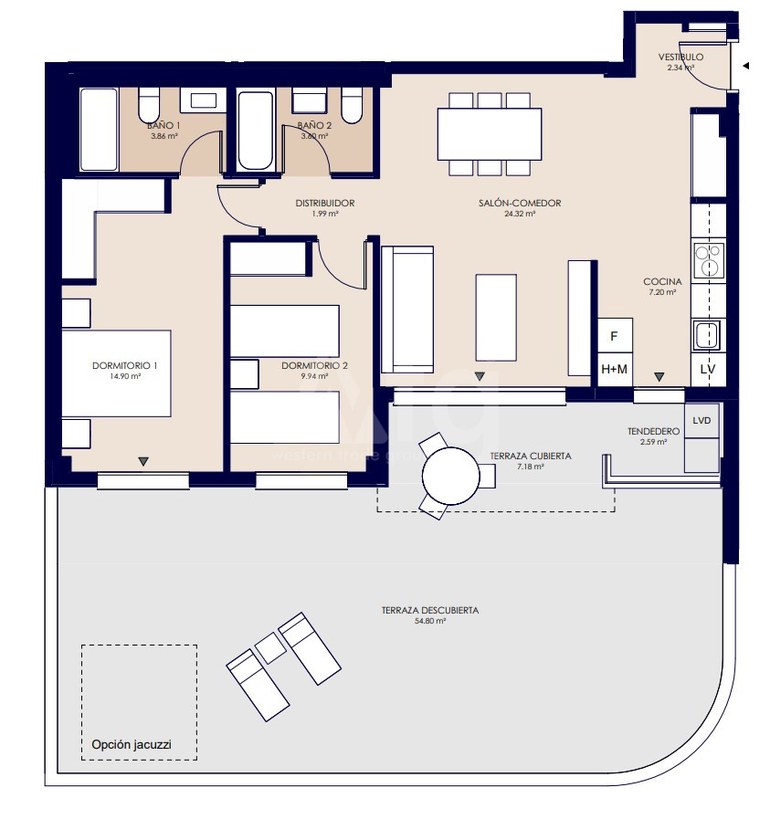 2 bedroom Apartment in San Juan de Alicante - AEH31499 - 1