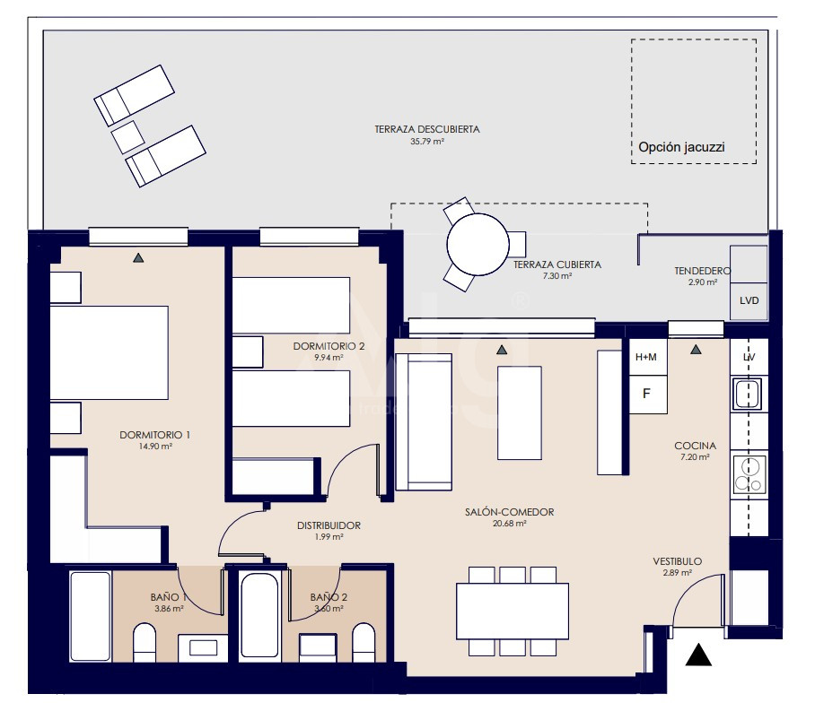 2 bedroom Apartment in San Juan de Alicante - AEH31504 - 1