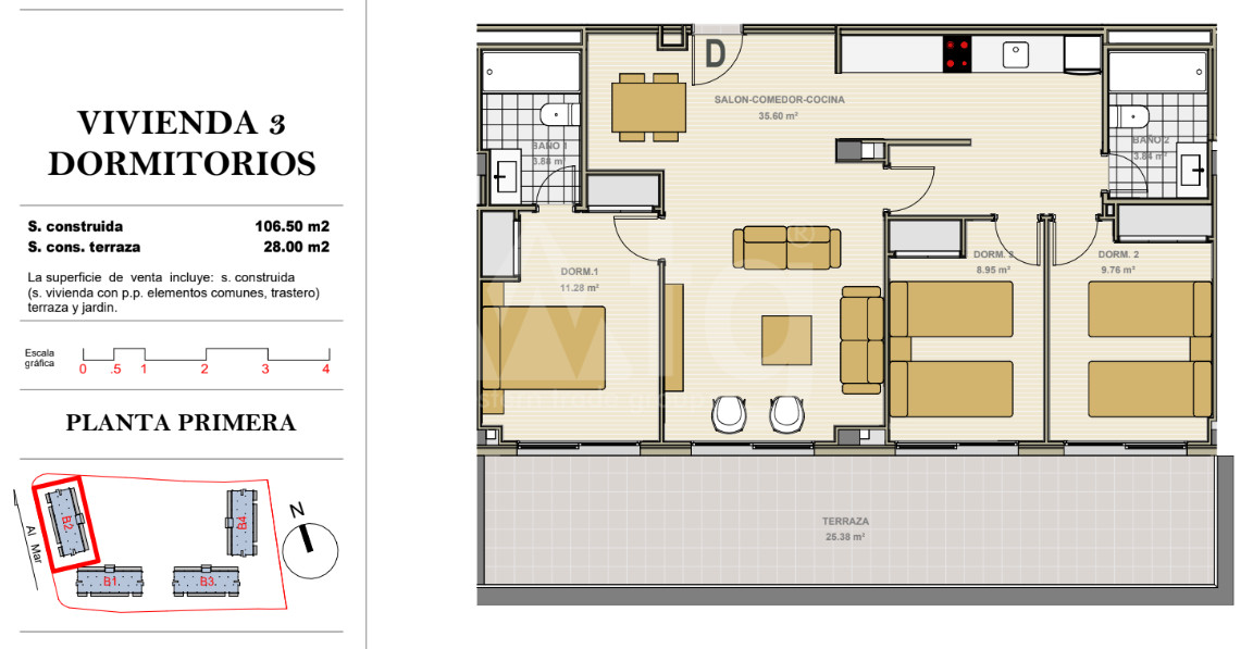 3 bedroom Apartment in Denia - DNA33239 - 1