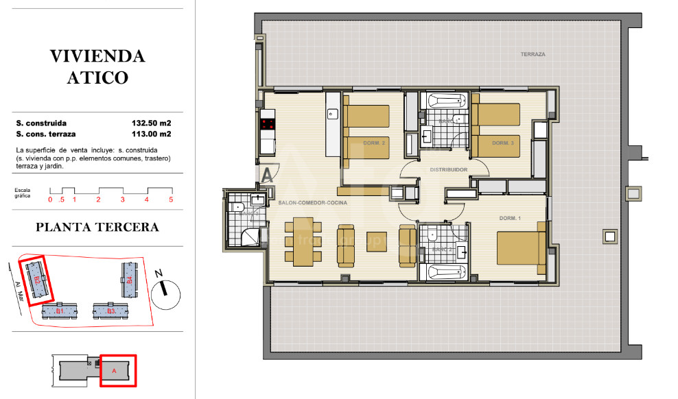 3 bedroom Penthouse in Denia - DNA33253 - 1