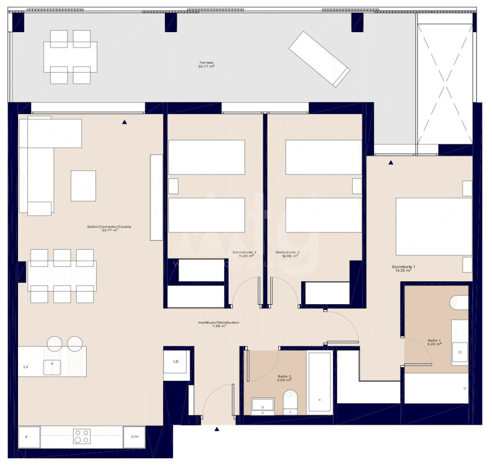 3 bedroom Apartment in Denia - AEH33260 - 1