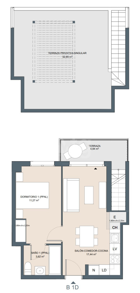 1 bedroom Penthouse in Denia - AEH33303 - 1