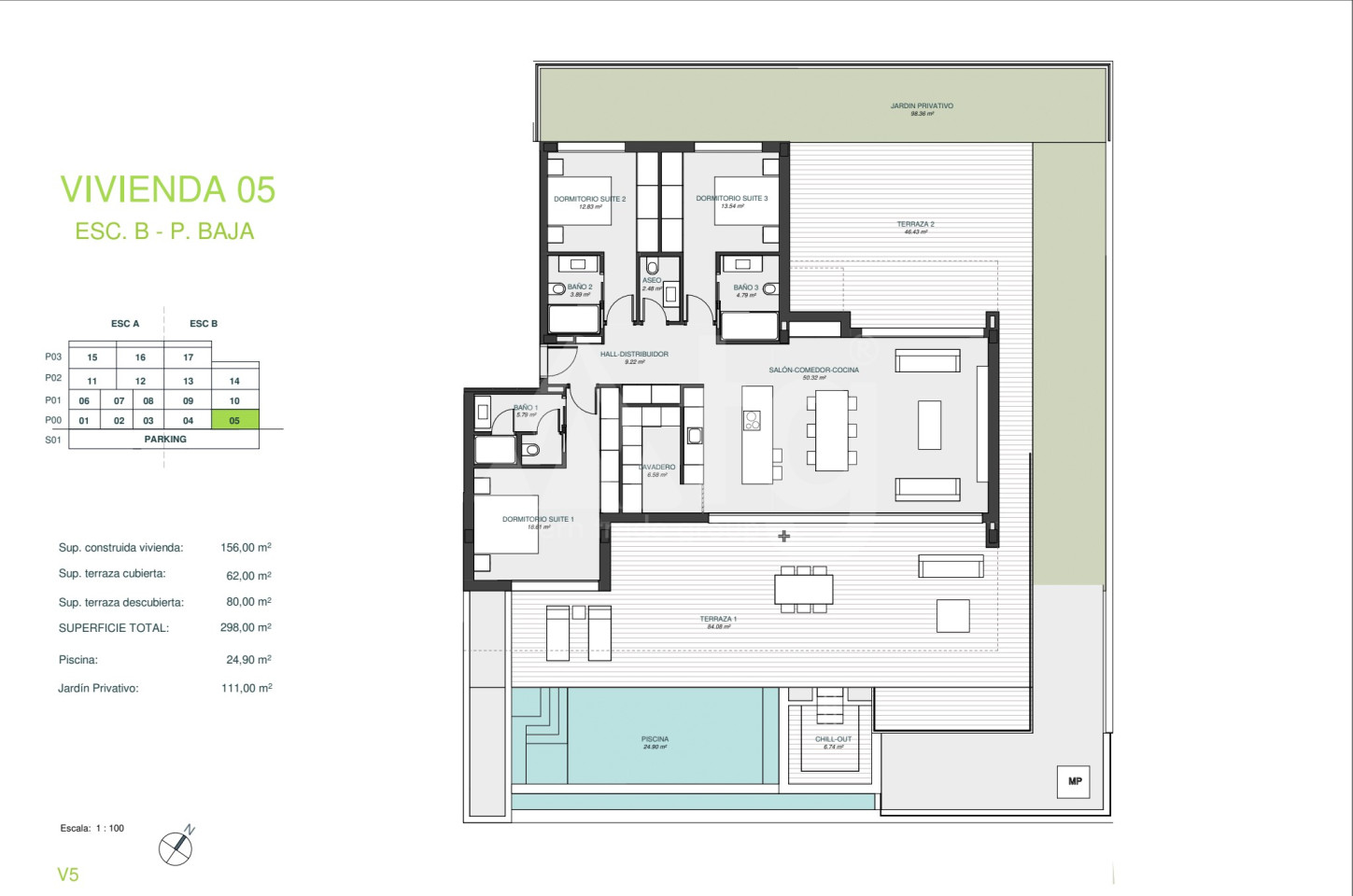 Apartament cu 3 dormitoare în Las Colinas - GRE33523 - 1