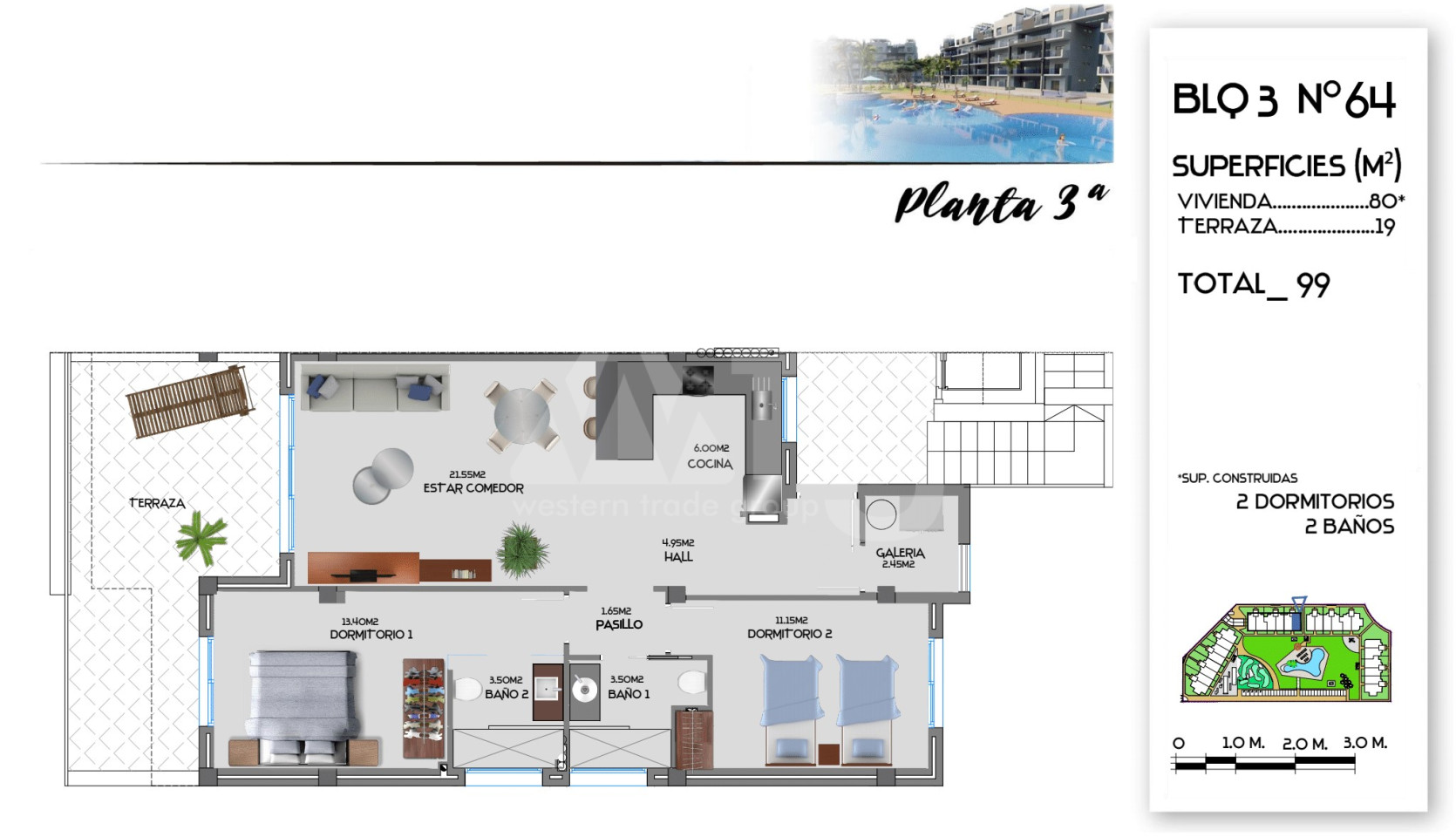 2 bedroom Apartment in Guardamar del Segura - CN33620 - 1
