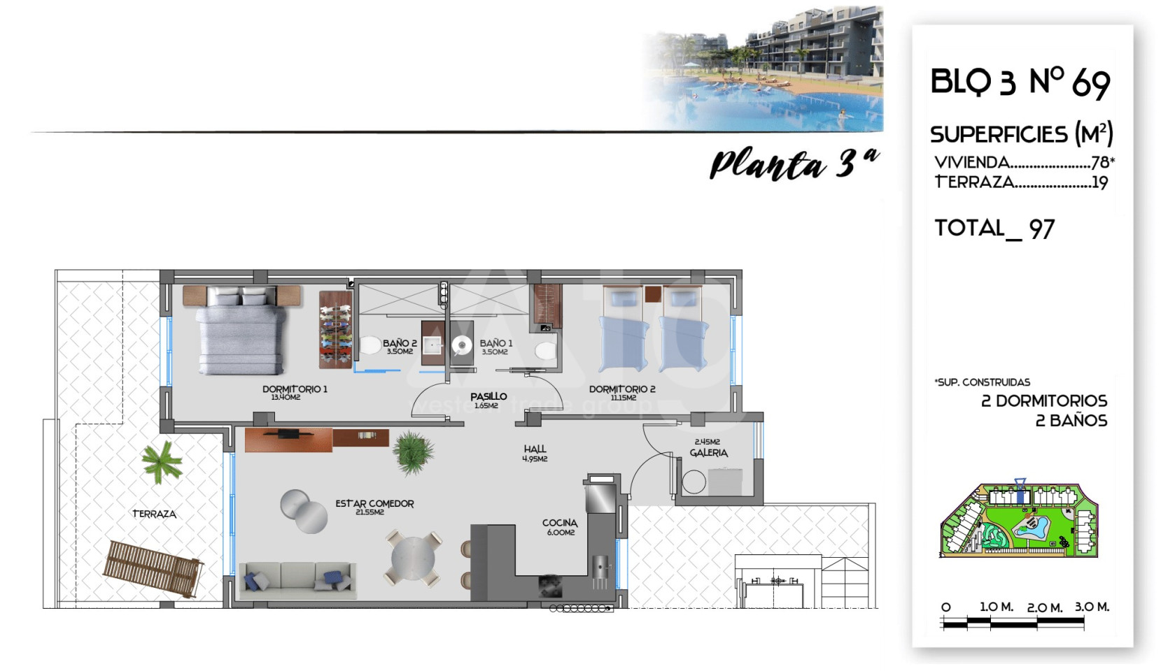 2 bedroom Apartment in Guardamar del Segura - CN33625 - 1