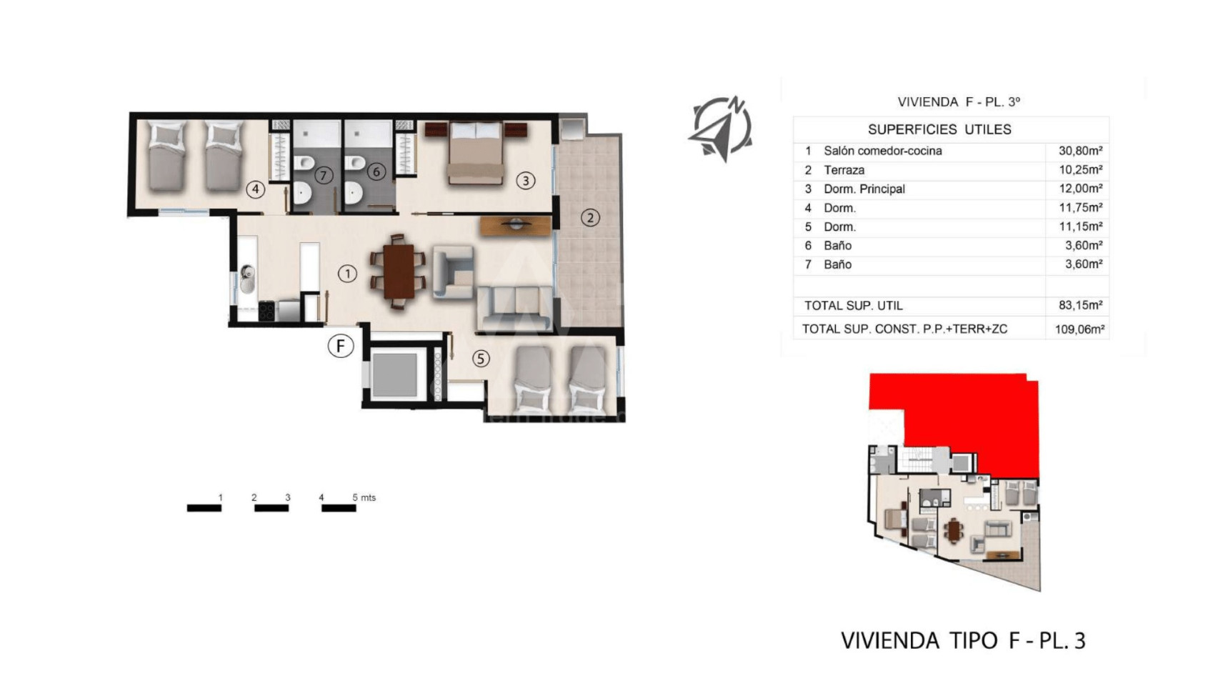 Appartement de 3 chambres à Torrevieja - AG33703 - 1
