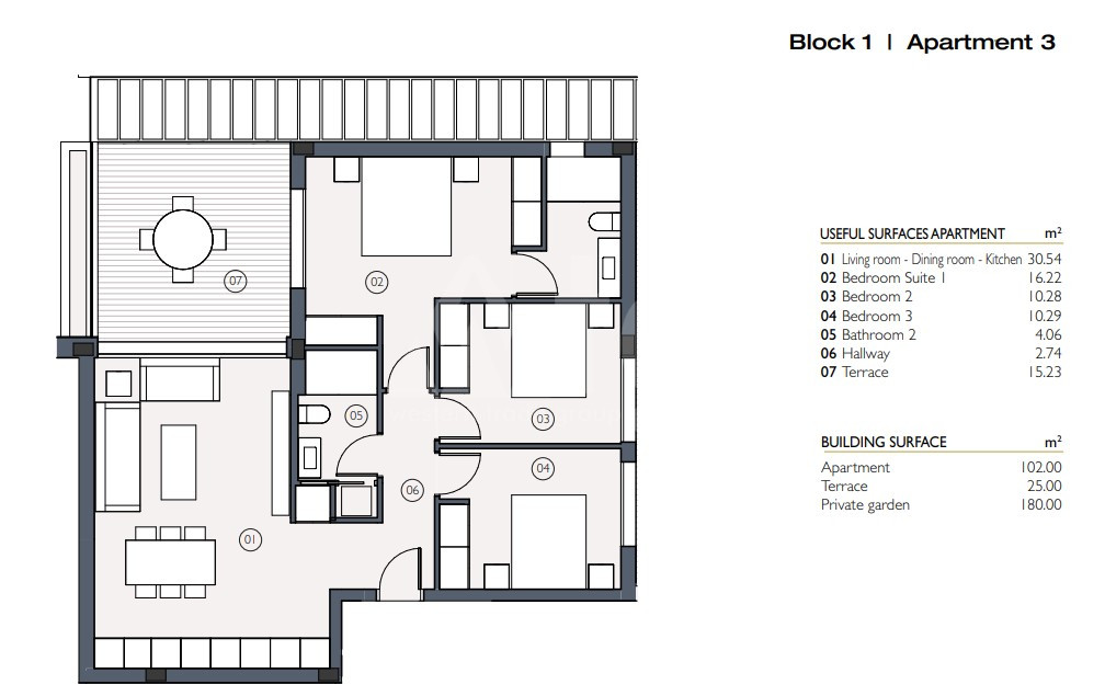 Apartament cu 2 dormitoare în Las Colinas - LCG33729 - 1