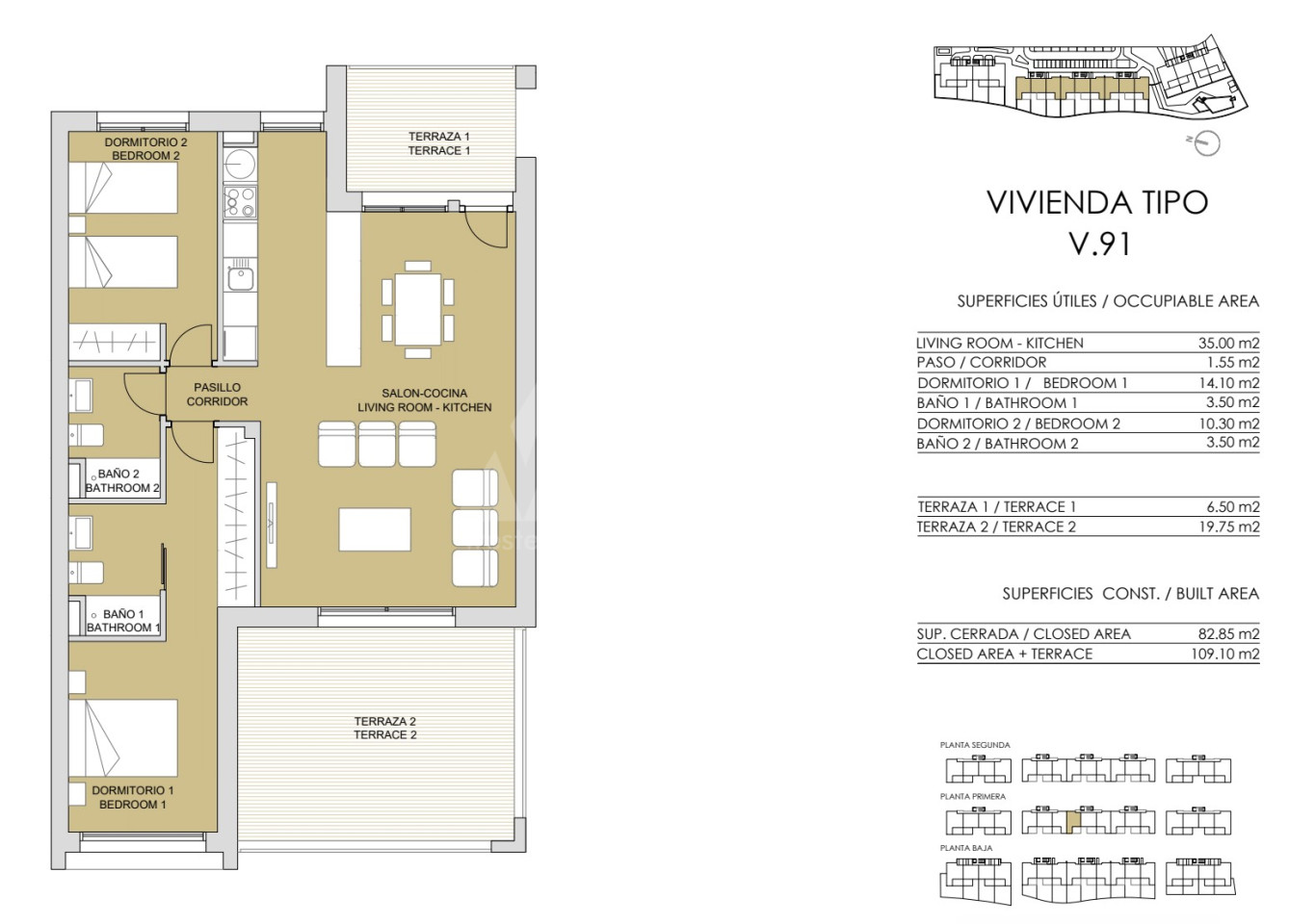 2 bedroom Apartment in Lo Romero - BM33785 - 1