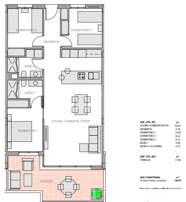 Apartamento de 3 habitaciones en Guardamar del Segura - NS34238 - 1