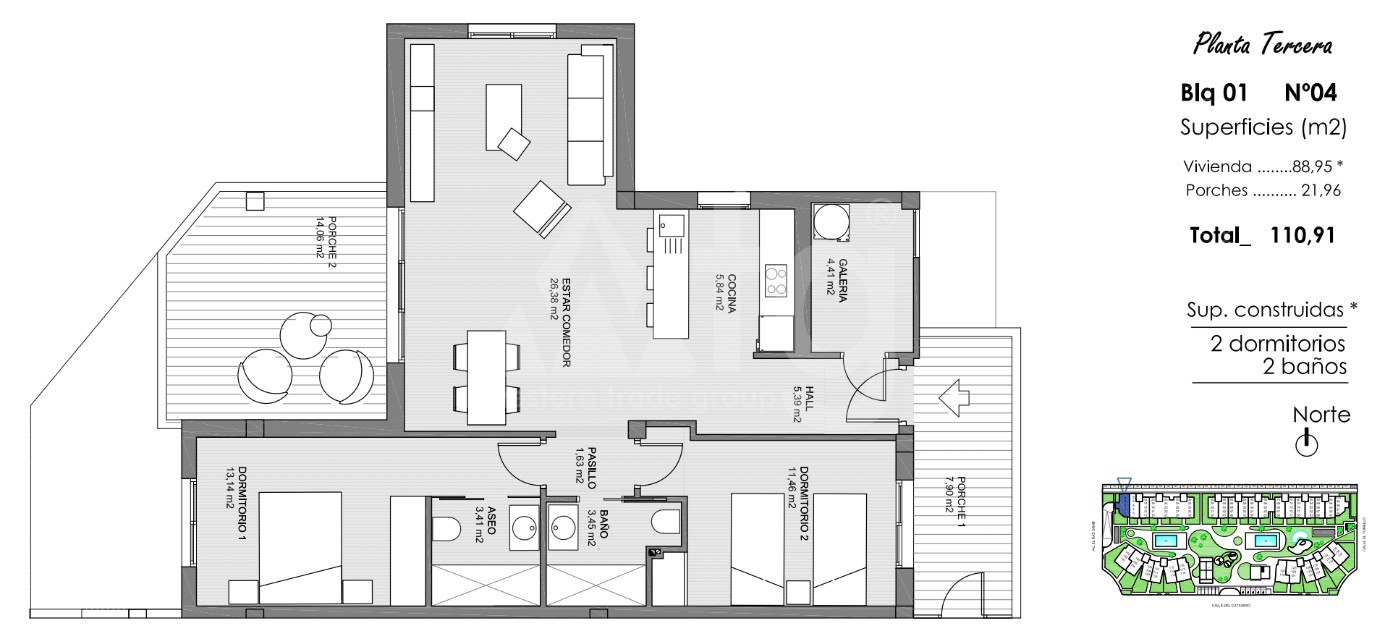 2 bedroom Apartment in Guardamar del Segura - ARA34403 - 1