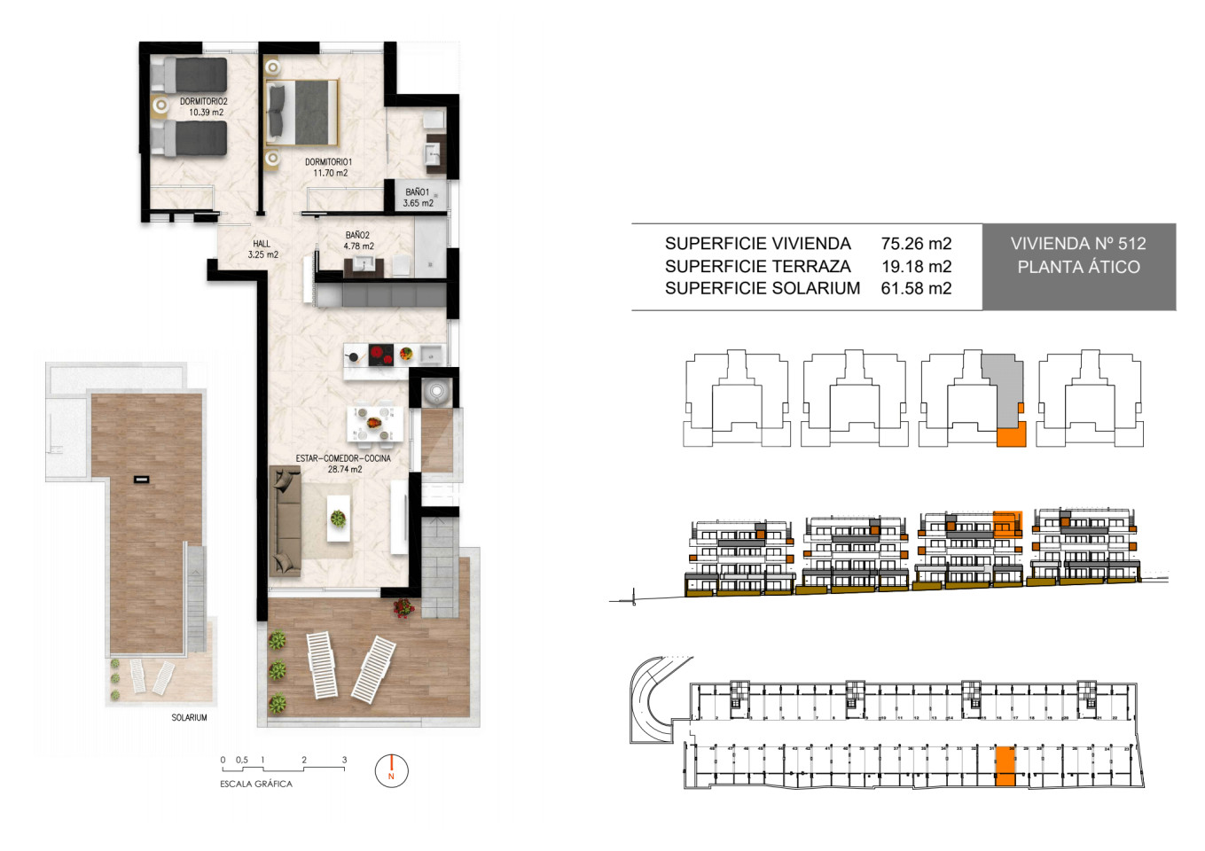 2 bedroom Penthouse in Playa Flamenca - DI34432 - 1