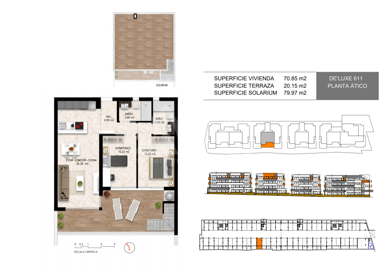 2 bedroom Penthouse in Playa Flamenca - DI34504 - 1