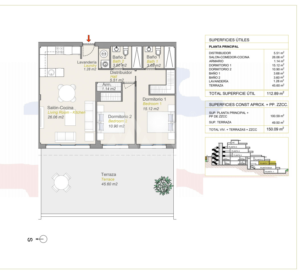 2 bedroom Apartment in Finestrat - CAM34577 - 1