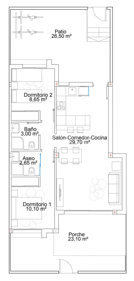Bungalow de 2 habitaciones en Villamartin - MCB34682 - 1