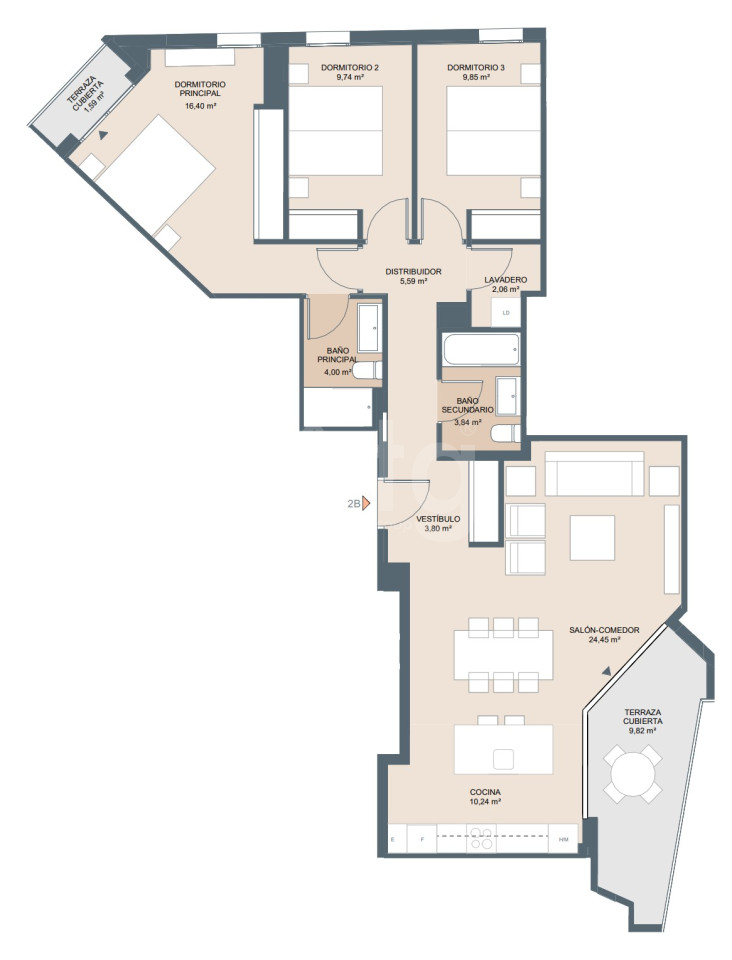 3 bedroom Apartment in Alicante - AEH34708 - 1