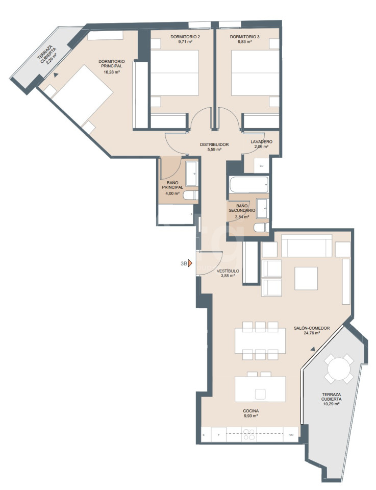 3 bedroom Apartment in Alicante - AEH34711 - 1