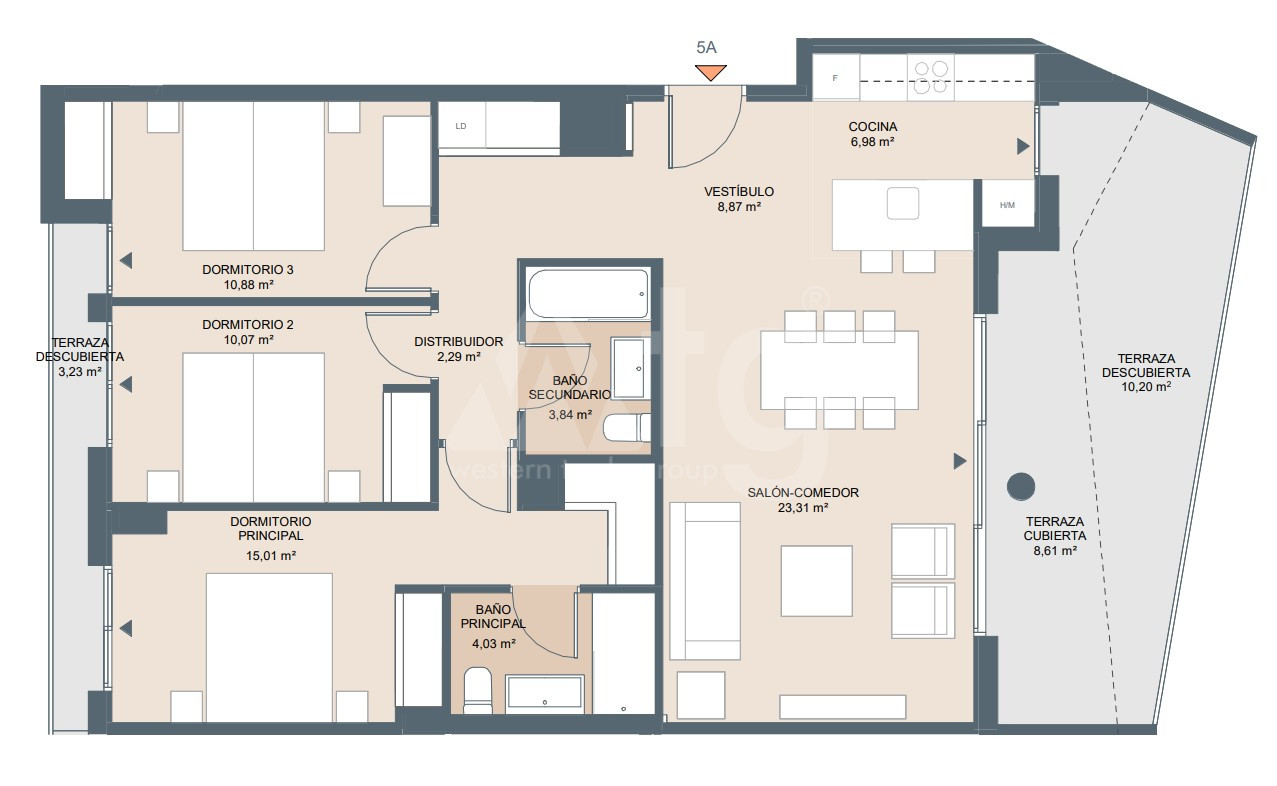 3 bedroom Apartment in Alicante - AEH34716 - 1