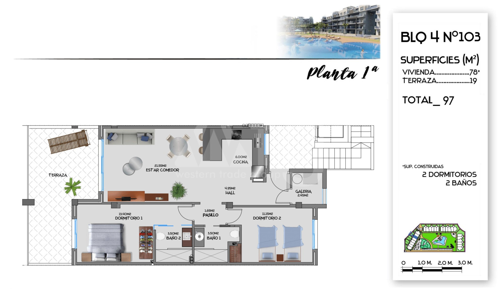 2 bedroom Apartment in Guardamar del Segura - CN34847 - 1