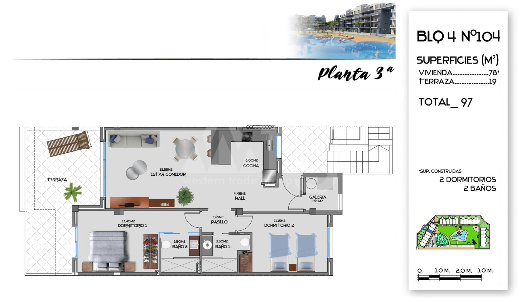 2 bedroom Apartment in Guardamar del Segura - CN34848 - 1