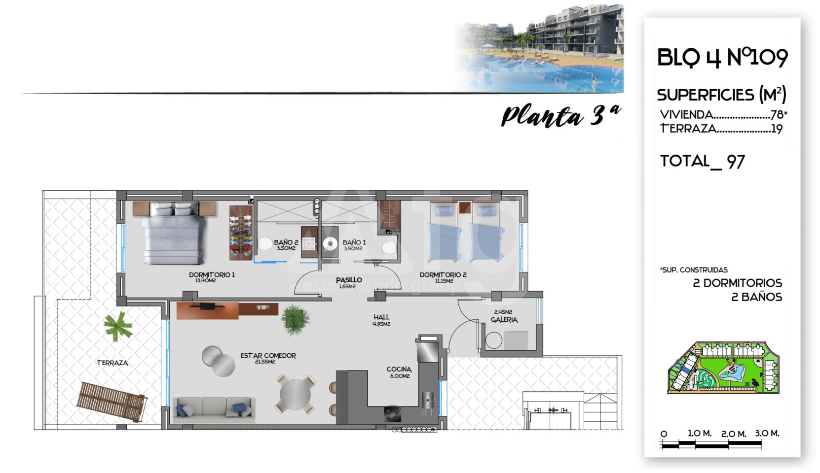 2 bedroom Apartment in Guardamar del Segura - CN34853 - 1