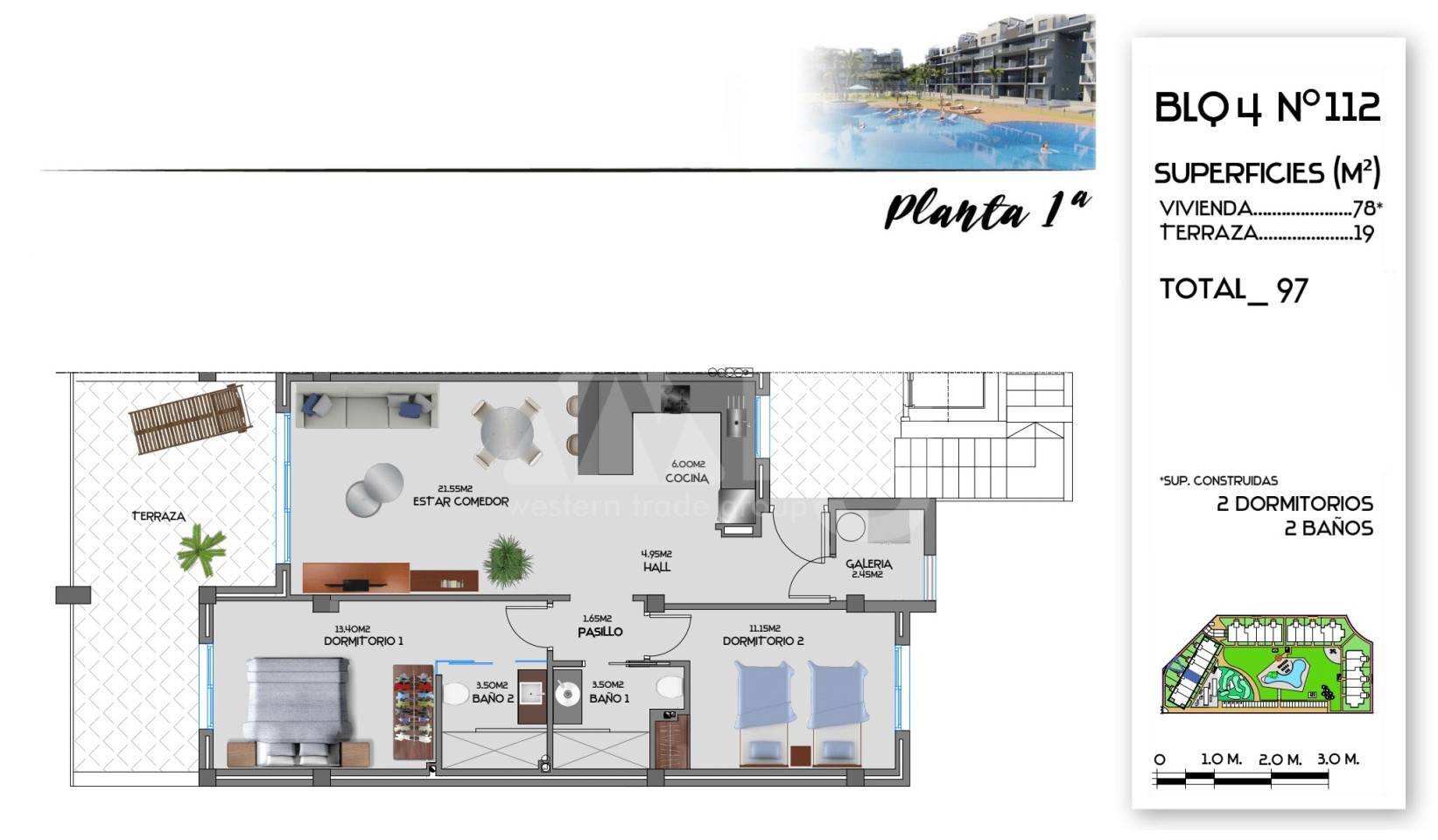 2 bedroom Apartment in Guardamar del Segura - CN34856 - 1