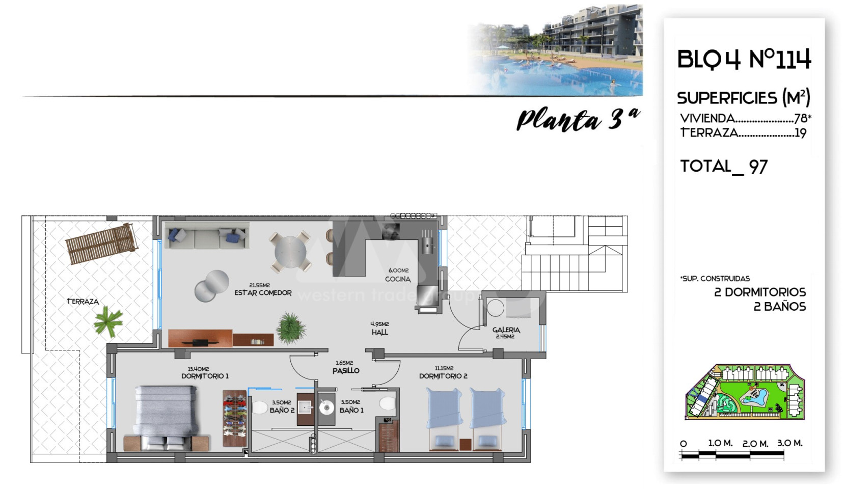 2 bedroom Apartment in Guardamar del Segura - CN34858 - 1