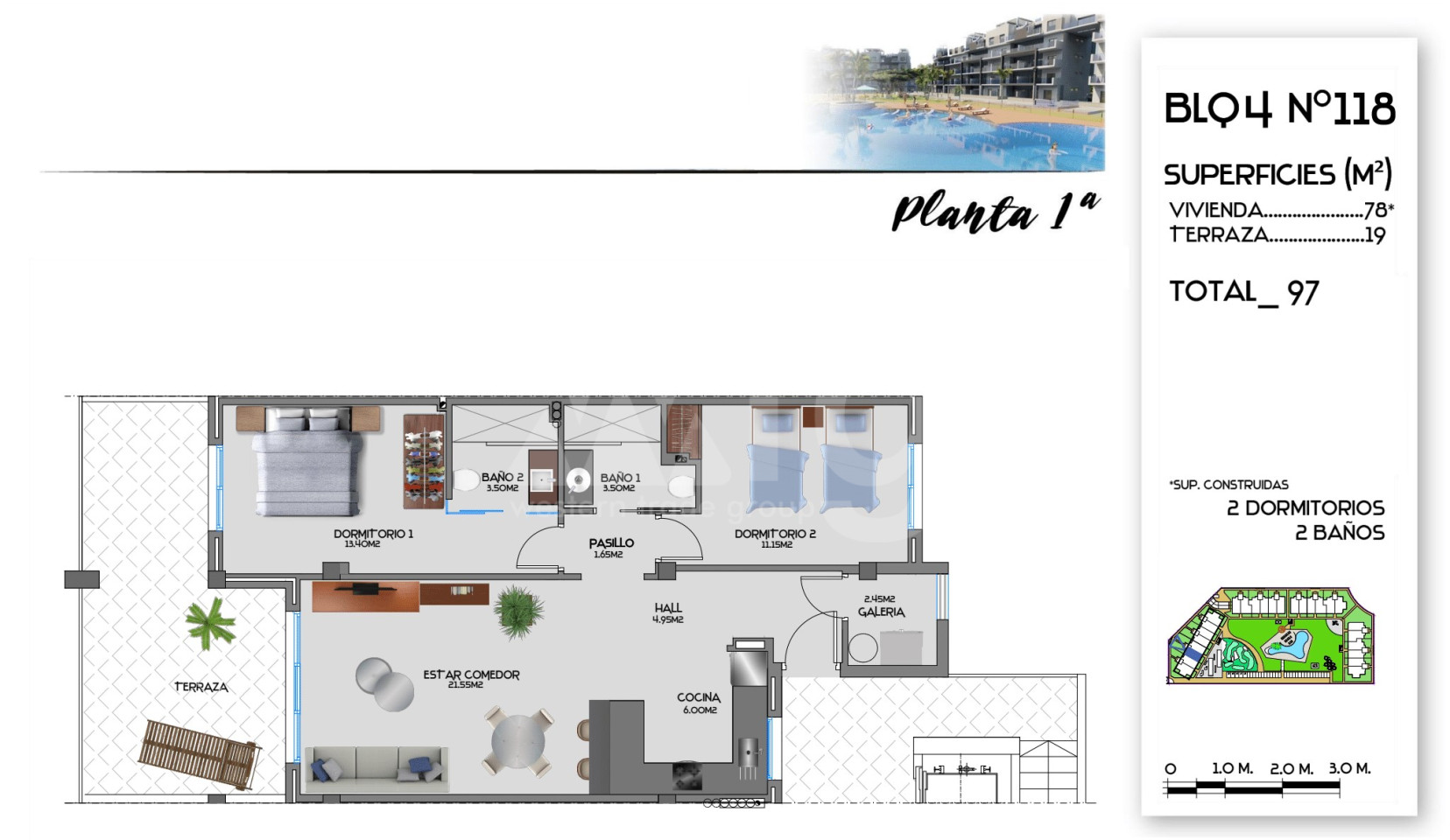 2 bedroom Apartment in Guardamar del Segura - CN34862 - 1