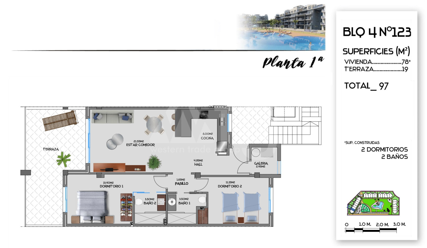 2 bedroom Apartment in Guardamar del Segura - CN34867 - 1