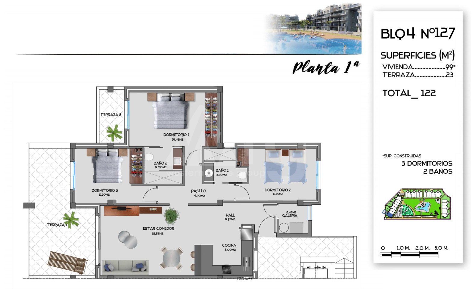 3 bedroom Apartment in Guardamar del Segura - CN34871 - 1