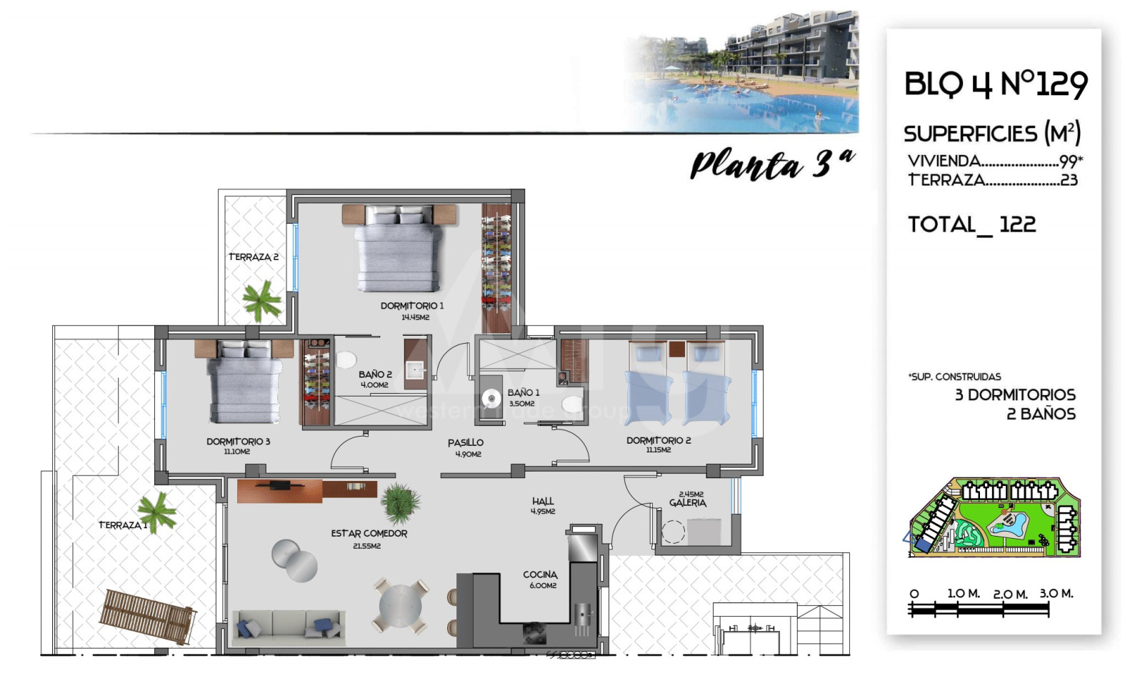3 bedroom Apartment in Guardamar del Segura - CN34873 - 1