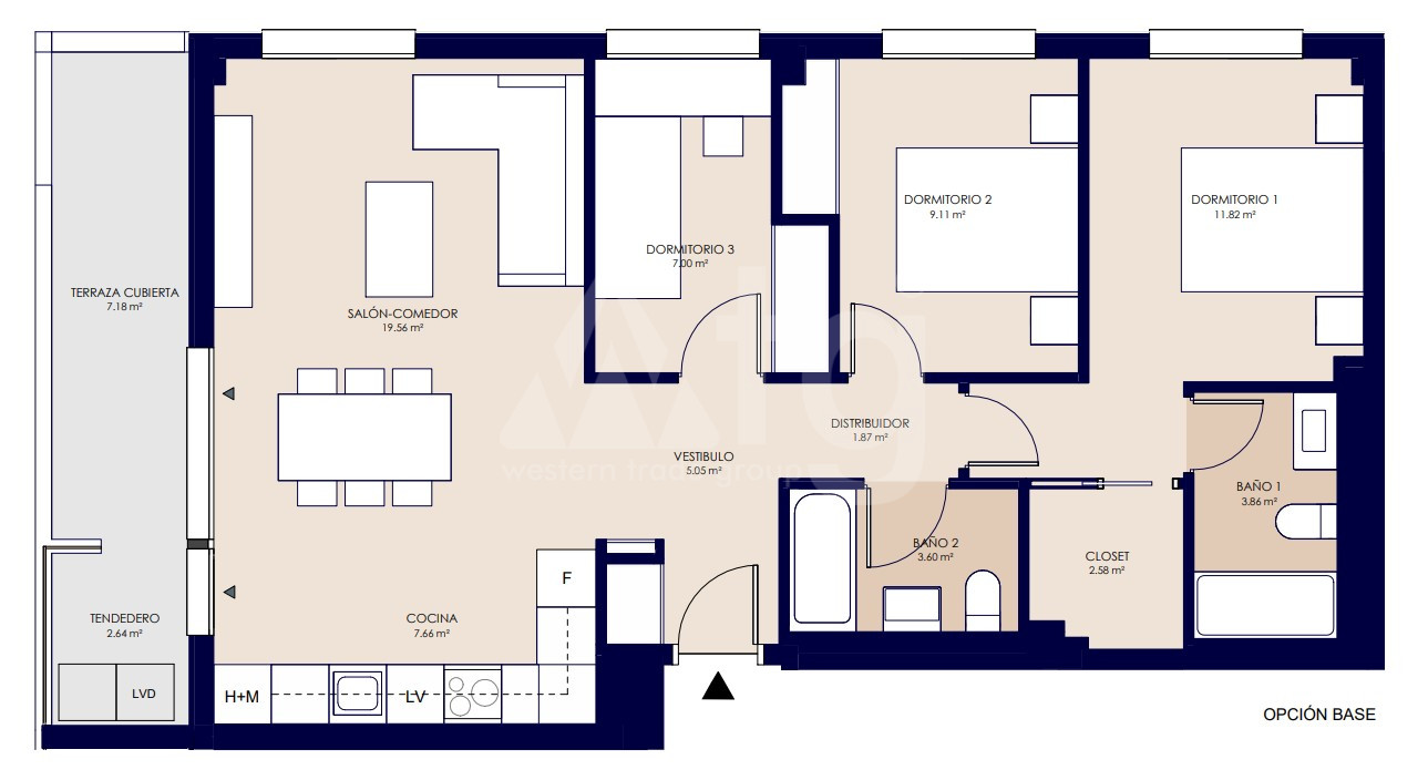 Apartamento de 3 habitaciones en San Juan de Alicante - AEH35065 - 1