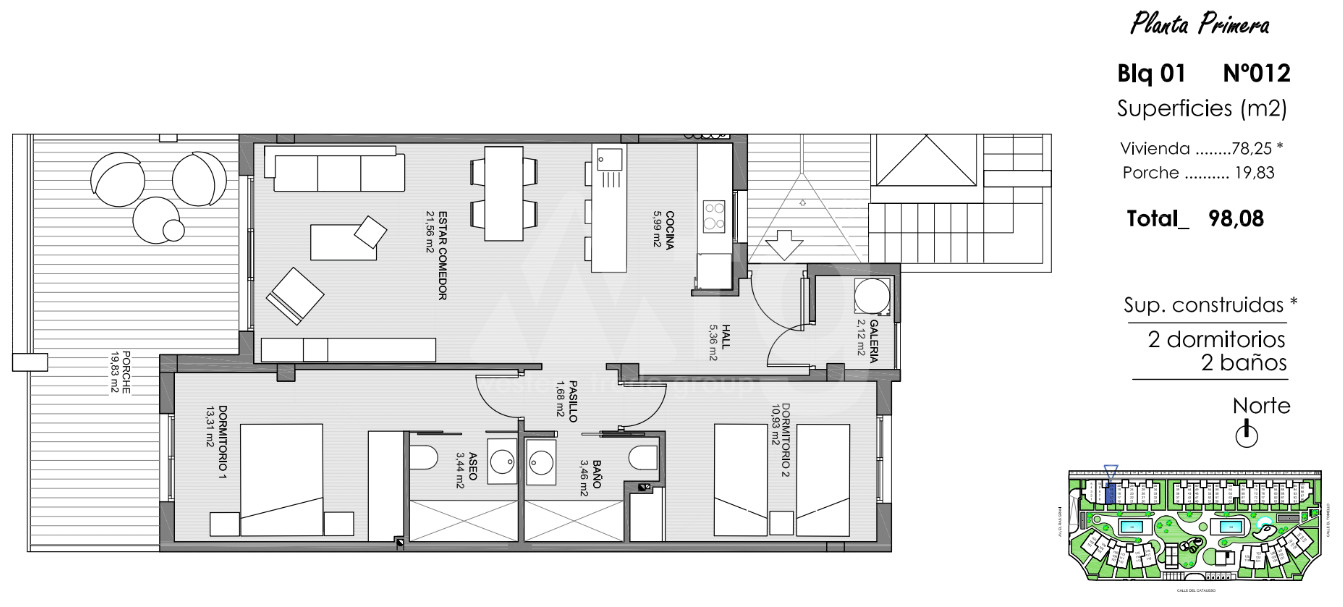 2 bedroom Apartment in Guardamar del Segura - ARA35123 - 1