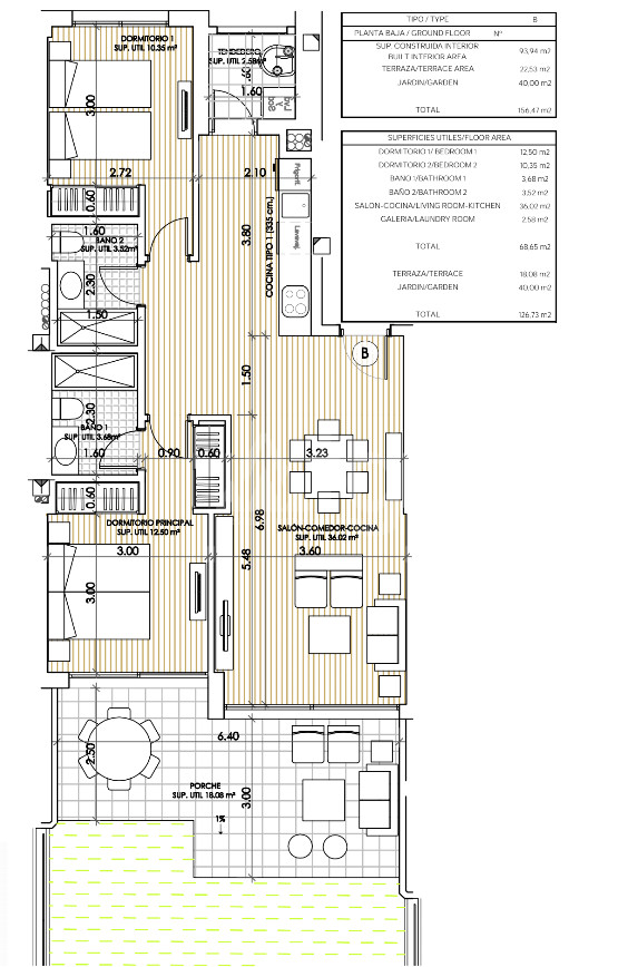 Apartament cu 2 dormitoare în Villamartin - PFN35219 - 1
