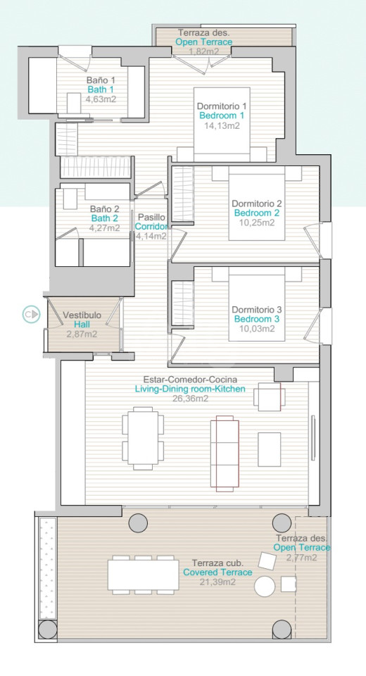 3 bedroom Apartment in Calpe - QUA35590 - 1