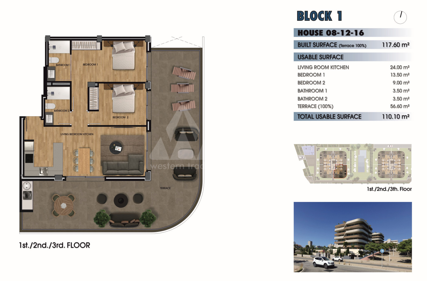 Apartament w Arenales del Sol, 2 sypialnie - GM35602 - 1