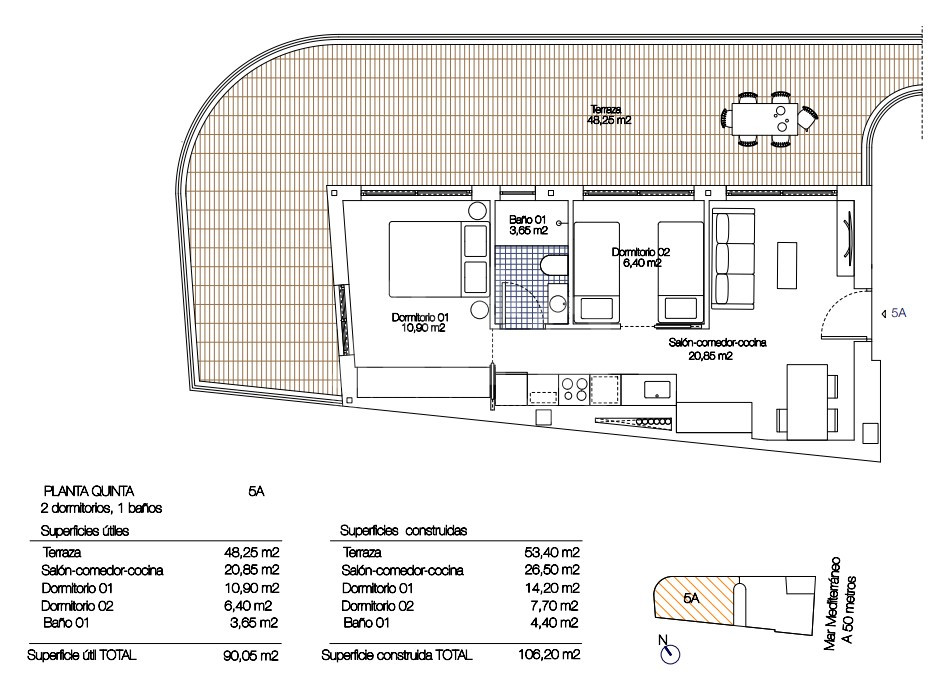 Penthouse cu 2 dormitoare în Torrevieja - AGI35632 - 1