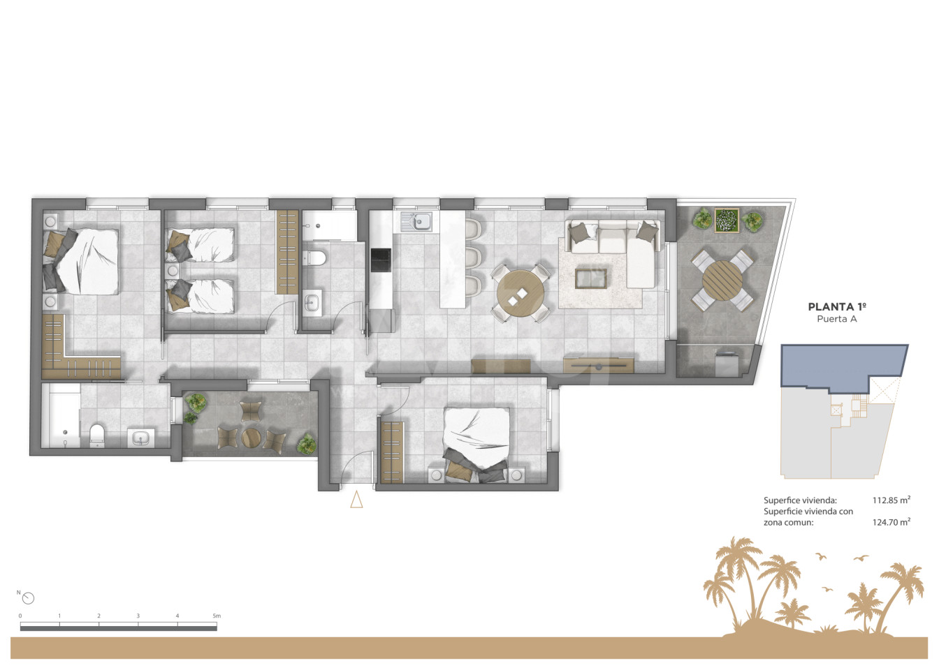 Apartament w Guardamar del Segura, 3 sypialnie - RTG35679 - 1