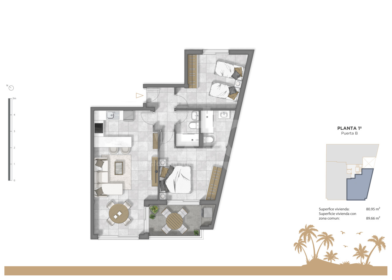 2 bedroom Apartment in Guardamar del Segura - RTG35680 - 1