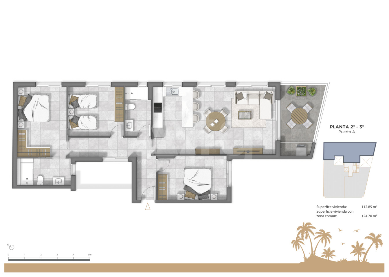 3 bedroom Apartment in Guardamar del Segura - RTG35682 - 1