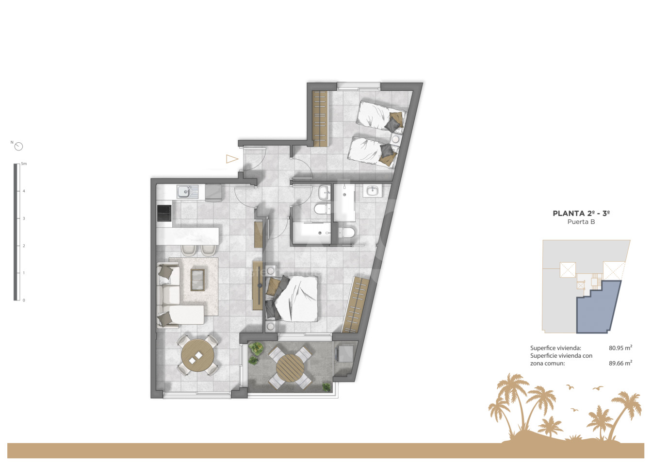 2 bedroom Apartment in Guardamar del Segura - RTG35683 - 1