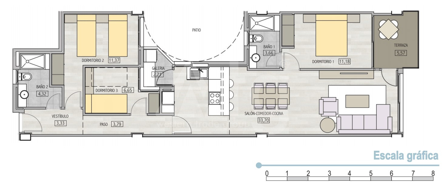 3 bedroom Apartment in Alicante - EH35855 - 1