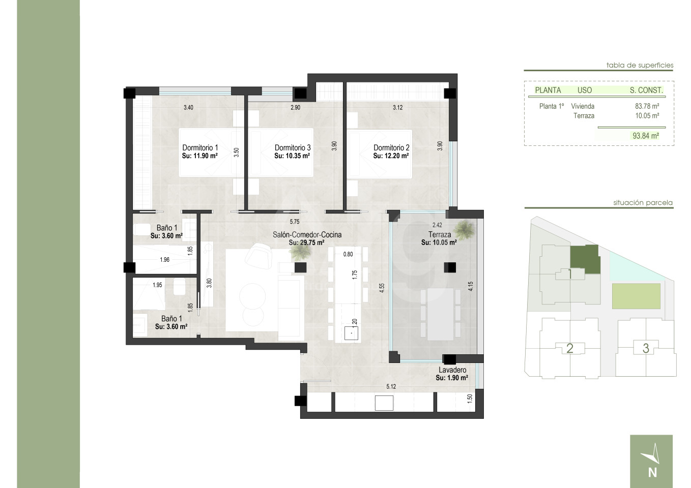 3 bedroom Apartment in San Pedro del Pinatar - WHG36045 - 1