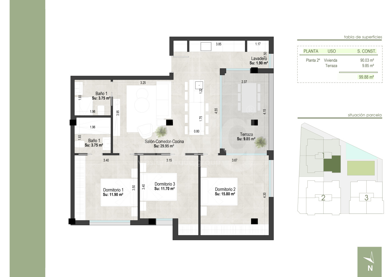 3 bedroom Apartment in San Pedro del Pinatar - WHG36050 - 1