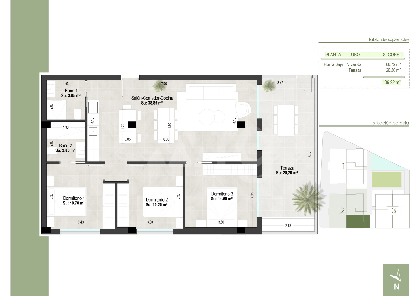 3 bedroom Apartment in San Pedro del Pinatar - WHG36058 - 1