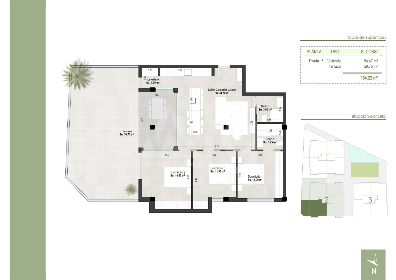 3 bedroom Apartment in San Pedro del Pinatar - WHG36062 - 1