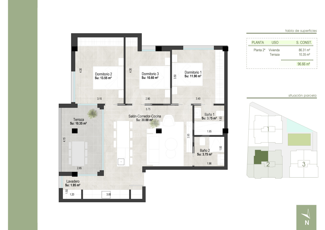 3 bedroom Apartment in San Pedro del Pinatar - WHG36063 - 1