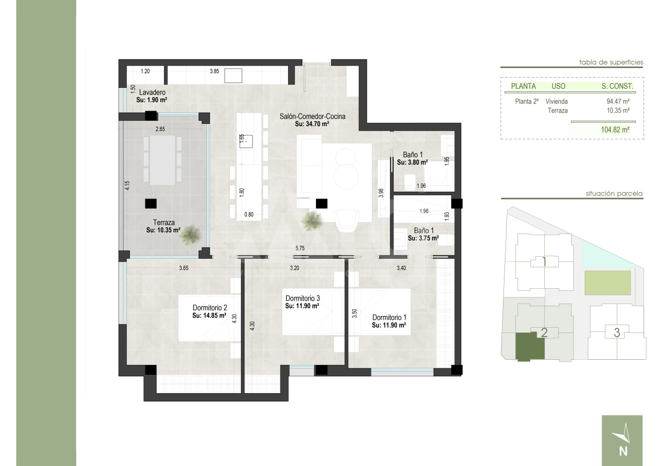 3 bedroom Apartment in San Pedro del Pinatar - WHG36066 - 1