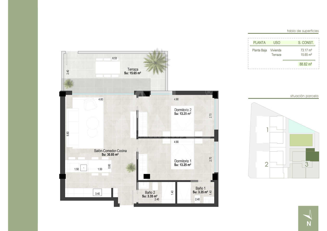 2 Schlafzimmer Appartement in San Pedro del Pinatar - WHG36074 - 1