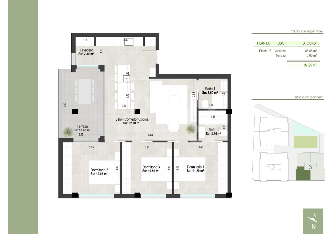 3 bedroom Apartment in San Pedro del Pinatar - WHG36080 - 1